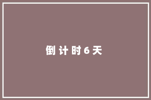 倒 计 时 6 天 