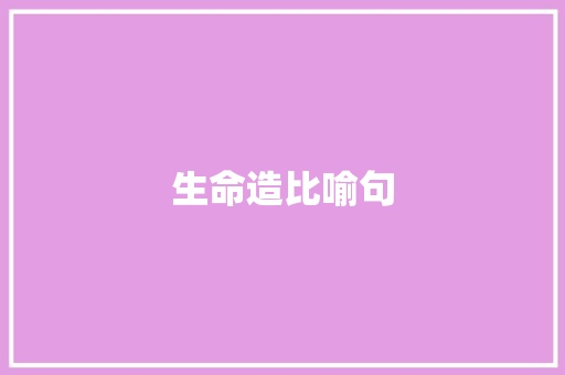 生命造比喻句