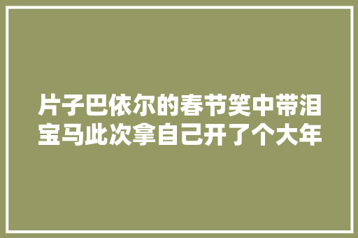片子巴依尔的春节笑中带泪宝马此次拿自己开了个大年夜玩笑