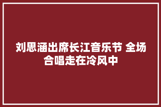 刘思涵出席长江音乐节 全场合唱走在冷风中