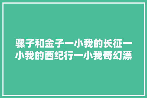 骡子和金子一小我的长征一小我的西纪行一小我奇幻漂流