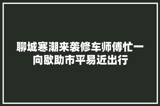 聊城寒潮来袭修车师傅忙一向歇助市平易近出行