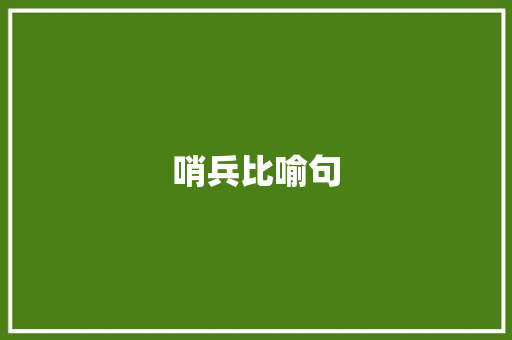 哨兵比喻句