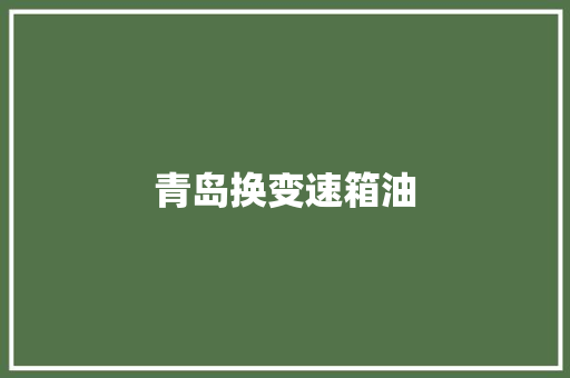 青岛换变速箱油