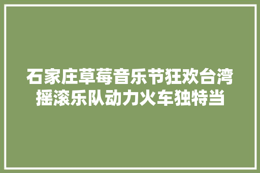 石家庄草莓音乐节狂欢台湾摇滚乐队动力火车独特当
