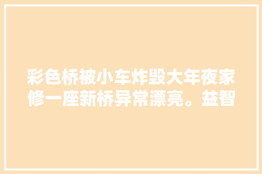 彩色桥被小车炸毁大年夜家修一座新桥异常漂亮。益智动画