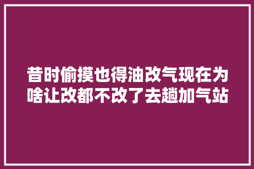 昔时偷摸也得油改气现在为啥让改都不改了去趟加气站就懂了