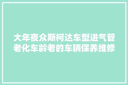 大年夜众斯柯达车型进气管老化车龄老的车辆保养维修一定