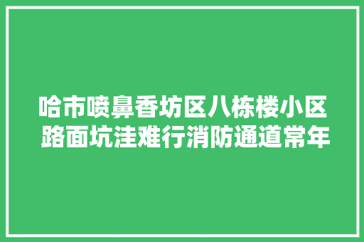哈市喷鼻香坊区八栋楼小区 路面坑洼难行消防通道常年被堵 汽车知识