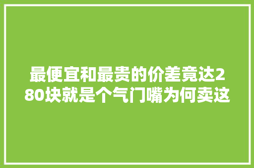 最便宜和最贵的价差竟达280块就是个气门嘴为何卖这么贵