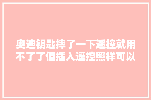 奥迪钥匙摔了一下遥控就用不了了但插入遥控照样可以正常运用