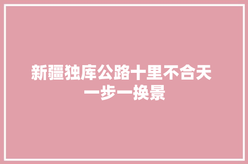 新疆独库公路十里不合天 一步一换景 汽车知识