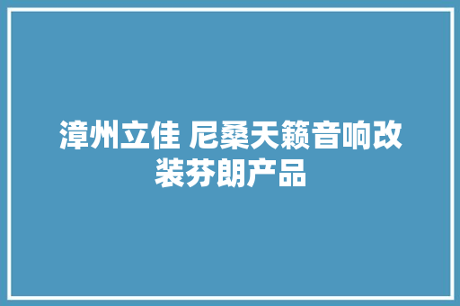 漳州立佳 尼桑天籁音响改装芬朗产品