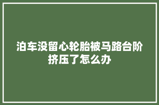 泊车没留心轮胎被马路台阶挤压了怎么办