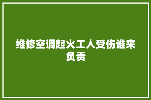 维修空调起火工人受伤谁来负责