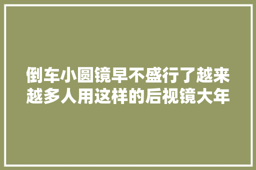 倒车小圆镜早不盛行了越来越多人用这样的后视镜大年夜视野更安然