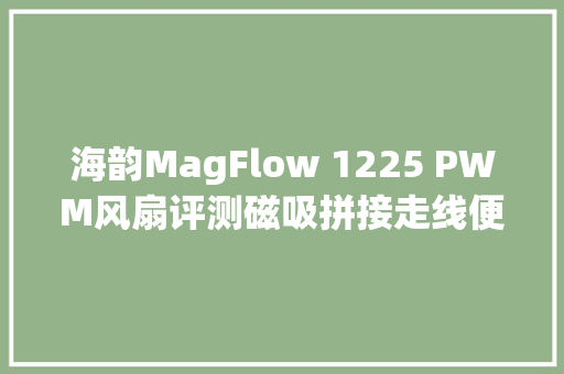海韵MagFlow 1225 PWM风扇评测磁吸拼接走线便利的装机选择