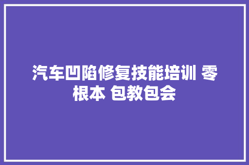 汽车凹陷修复技能培训 零根本 包教包会  第1张