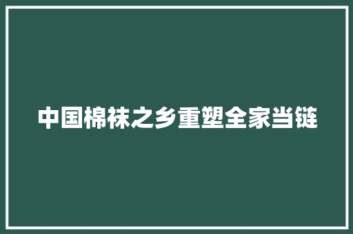 中国棉袜之乡重塑全家当链