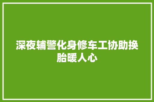 深夜辅警化身修车工协助换胎暖人心
