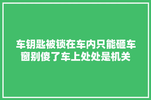 车钥匙被锁在车内只能砸车窗别傻了车上处处是机关