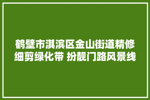 鹤壁市淇滨区金山街道精修细剪绿化带 扮靓门路风景线