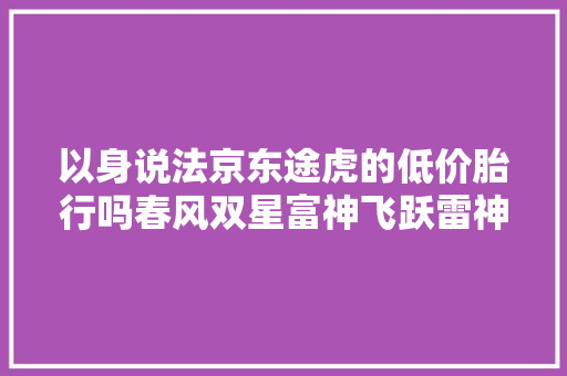以身说法京东途虎的低价胎行吗春风双星富神飞跃雷神