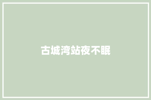 古城湾站夜不眠