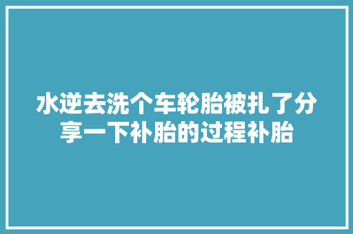 水逆去洗个车轮胎被扎了分享一下补胎的过程补胎
