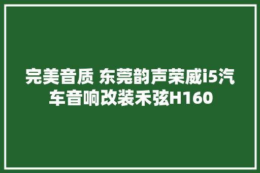 完美音质 东莞韵声荣威i5汽车音响改装禾弦H160