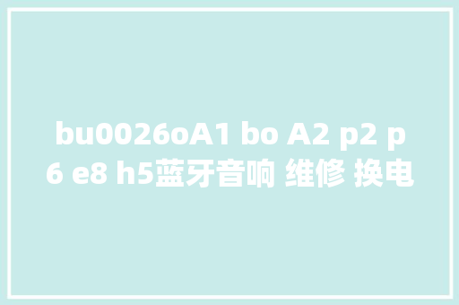 bu0026oA1 bo A2 p2 p6 e8 h5蓝牙音响 维修 换电池 不开机