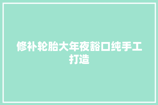 修补轮胎大年夜豁口纯手工打造