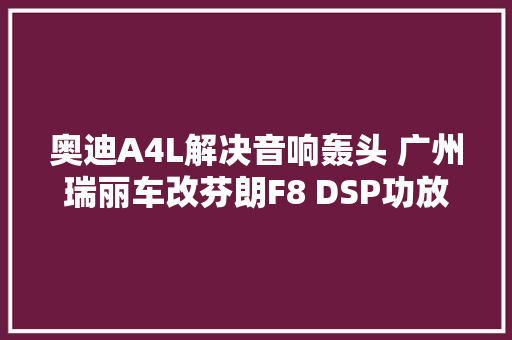 奥迪A4L解决音响轰头 广州瑞丽车改芬朗F8 DSP功放进级一招解除