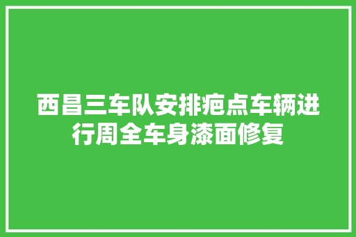 西昌三车队安排疤点车辆进行周全车身漆面修复