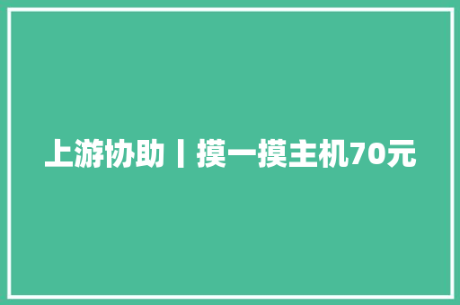 上游协助丨摸一摸主机70元