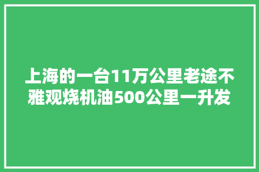 上海的一台11万公里老途不雅观烧机油500公里一升发动机拆散大年夜翻新