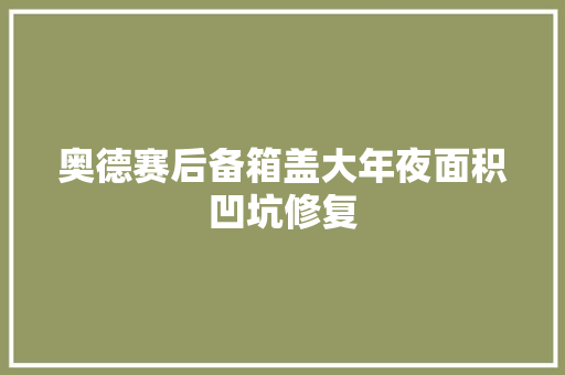 奥德赛后备箱盖大年夜面积凹坑修复