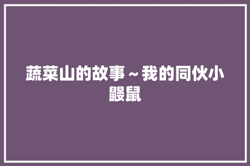 蔬菜山的故事～我的同伙小鼹鼠