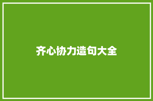 齐心协力造句大全