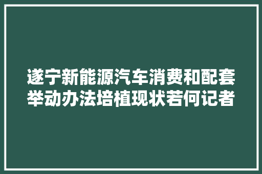遂宁新能源汽车消费和配套举动办法培植现状若何记者查询访问创造相关新闻