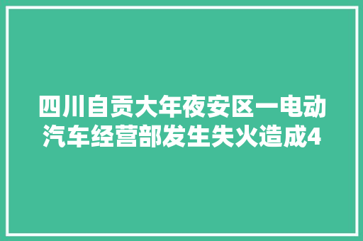 四川自贡大年夜安区一电动汽车经营部发生失火造成4人去世亡事件查询访问申报宣告