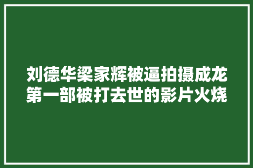 刘德华梁家辉被逼拍摄成龙第一部被打去世的影片火烧岛终成烂片