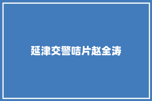延津交警咭片赵全涛