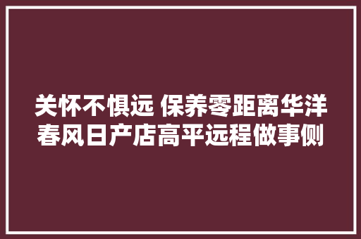 关怀不惧远 保养零距离华洋春风日产店高平远程做事侧记