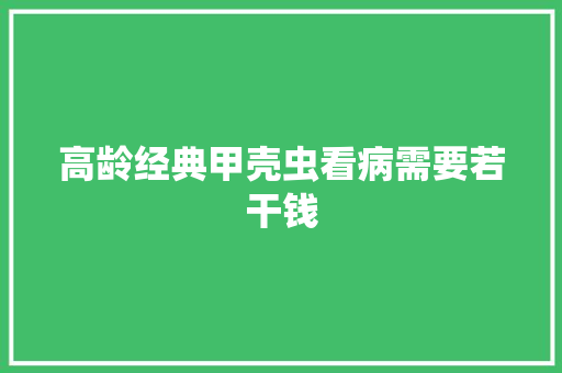 高龄经典甲壳虫看病需要若干钱