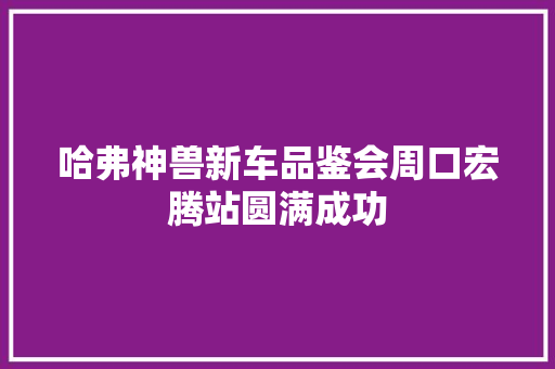 哈弗神兽新车品鉴会周口宏腾站圆满成功