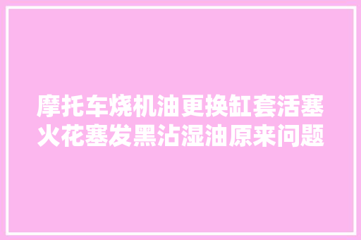 摩托车烧机油更换缸套活塞火花塞发黑沾湿油原来问题在这