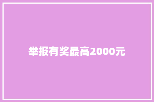 举报有奖最高2000元