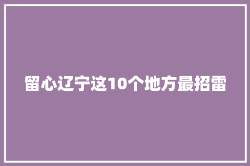 留心辽宁这10个地方最招雷