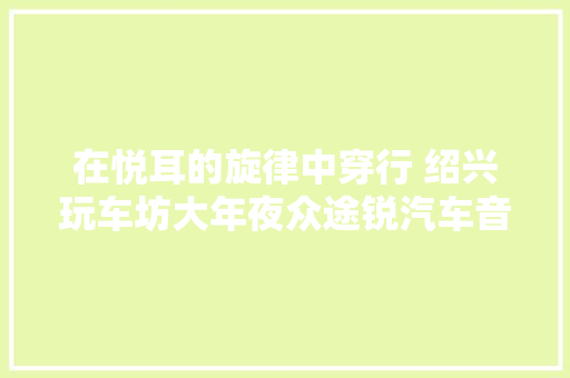 在悦耳的旋律中穿行 绍兴玩车坊大年夜众途锐汽车音响改装
